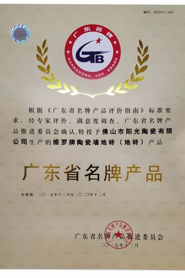 活動(dòng) | 維羅生態(tài)磚榮獲&ldquo;標(biāo)準(zhǔn)化良好行為證書&rdquo;及&ldquo;廣東省名牌產(chǎn)品"殊榮